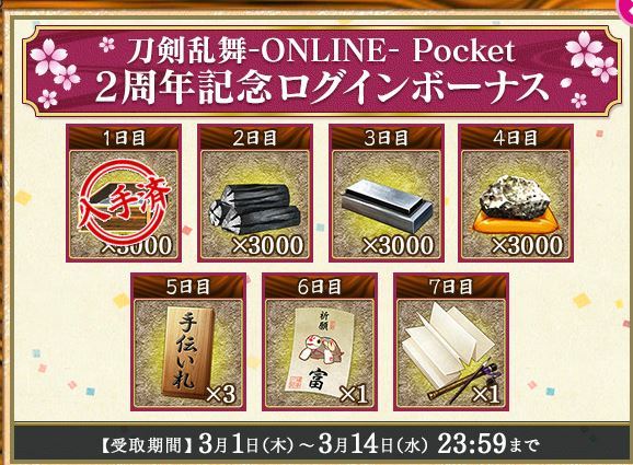 ポケット二周年ログインボーナス.JPG