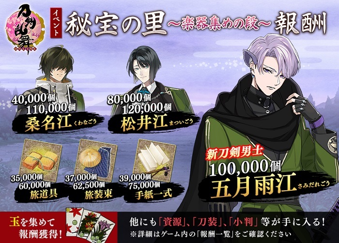 秘宝の里報酬　10万で五月雨江.jpg